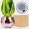 Boule à facettes - Pot de fleurs - Vase à facettes - Boule à facettes - En plastique - Pour fête, bureau, cuisine - Or rose - 12,7 x 10,2 cm