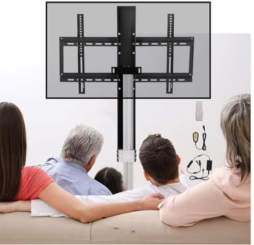 Motorised TV Bracket Stand - TV Frame Floor Stand,Fits 32-60 Inch TVs,Can Be Hidden In A Cabinet,Can Be Extended From 107.4-187.4mm/42.3-73.8inch Height At The Speed Of 15 Mm/
