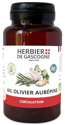 Complexe Tension Bio | ail | olivier | aubepine | 200 gélules | 100% naturel sans additif et non comprimé | L'HERBIER DE GASCOGNE | Herboriste depuis 1985