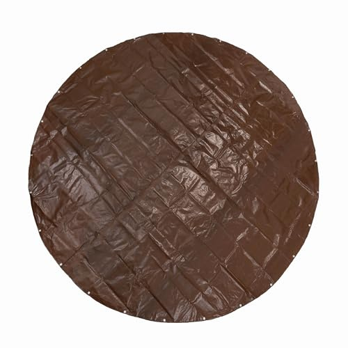GUARD SHIELD Round Tarp Waterproof Heavy Duty Brown/Silver 18 Feet Cover Outdoor Inflatable Pool Ground Cloth Tarps for Under Pool