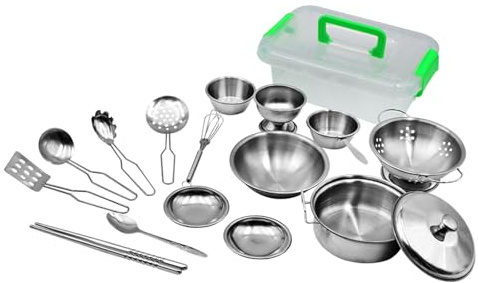 Kids Pretend Play Kitchen Accessories Set Pots Pans Sets For Kids Toy Cookware Cooking Utensils Kitchen Playset Pots And Pans Toy