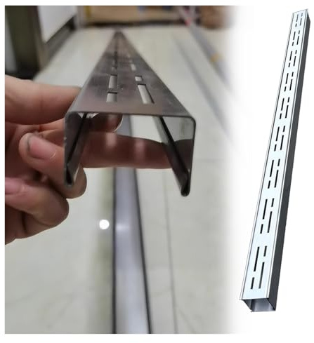 IBOWZ Thin Under Deck Drainage System 1 inch 2 inch, Drop - in Stainless Steel Balcony Small Drain Kit for Pool/Gazebo/Garden/Yard, Mini Gutter Sewer Cover
