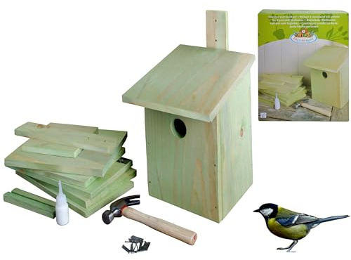 Bastelsatz, Nistkasten, Bausatz, Bastelset, Kinder, Vogelhaus, basteln, Kohlmeise, Holz, Esschert, Design, DIY, Bastel, Spaß, Dekowunder