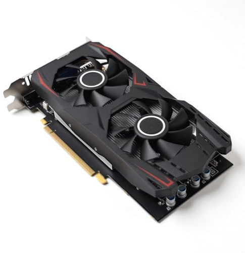 EIMSOAH Gaming-Grafikkarte, 6 GB 192-Bit-Grafikkarte, Zwei Lüfter, VGA-DVI-Ausgang für PC Gaming 3D CAD CAM