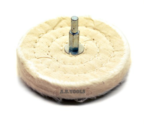 toolzone DR208 100 mm Cloth Polishing Mop Wheel - White
