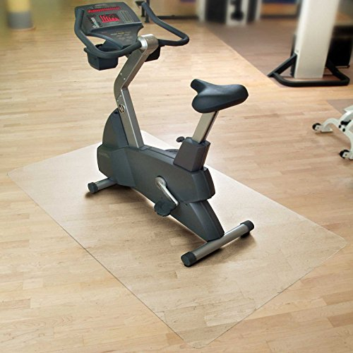 casa pura Bodenmatte/Unterlegmatte für Heimtrainer, Ergometer, Crosstrainer und andere Fitnessgeräte - transparent - 75x120 cm