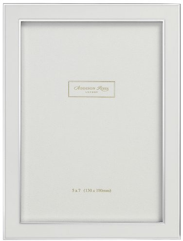 Addison Ross, Contemporary Photo Frame, 5x7 , White Enamel, 5 x 7 Inches