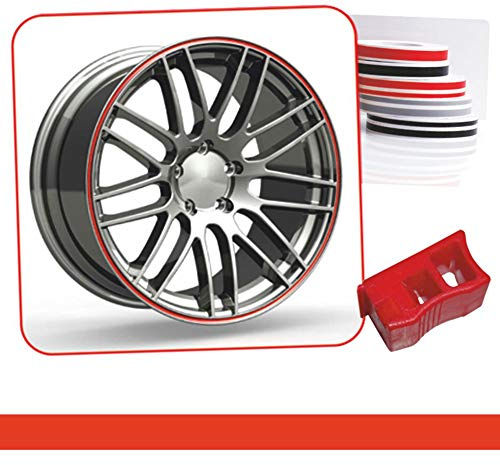carstyling XXL Zierstreifen Wheel-Stripes für Autofelgen rot 7 mm ~~~~~ schneller Versand innerhalb 24 Stunden ~~~~~