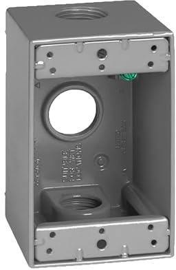 Sigma Engineered Solutions 14256 Weatherproof 3/4 3 Hole 1G Deep Box Gray