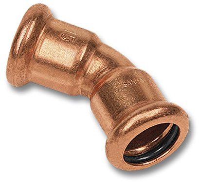 SANHA 6041 Press Bogen 45 Grad zwei Muffen 18 mm, 10 Stück