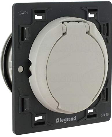 Legrand 067431 Prise D'aspiration Centralisée Céliane sans Contact Livrée avec Enjoliveur, Titane