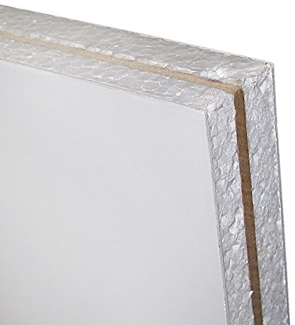 White UPVC Flat Half Door Panel MDF Reinforced (W: 750mm x H: 750mm x D: 20mm) 20mm Thick Plastic Filled