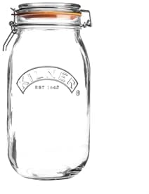 3L Round Cliptop Kilner Jar Glass Storage Container Canister Valuable Jar, Glass, 3L