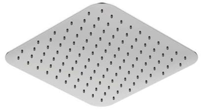 Steinberg Serie 390 Regenbrause, Premium Duschkopf mit Easy-Clean-System in Chrom, ultraflach, 250 x 250-mm