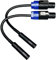 1/4 TS Female to Speakon Speaker Cables - 6 Inches Speakon to 6.35 mm Mono Jack Adapter - Speaker Plug Adapter 1/4 to Twist Lock Speak-On - 2 Pack