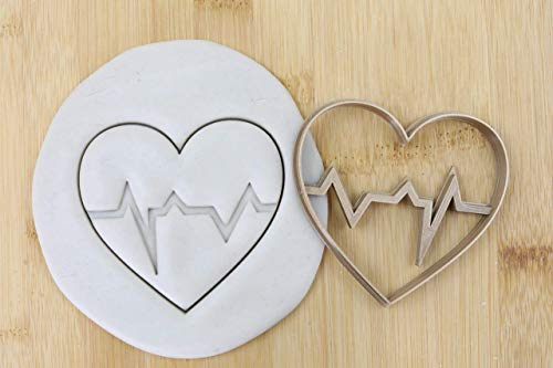 my3dbase GmbH Medizin Arzt EKG Keksstempel/Ausstechform Keksausstecher PLA ca.8cm