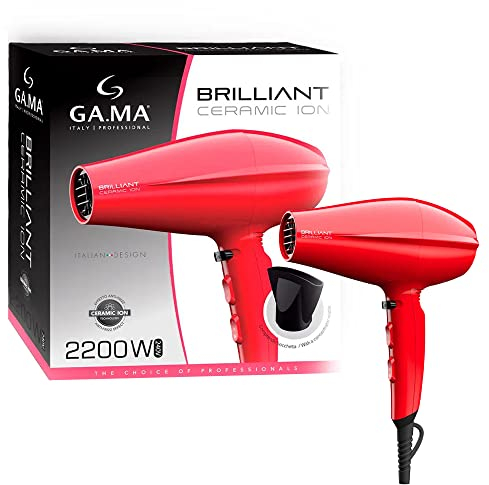 Gama Italy Professional Haartrockner, Brilliant Ceramic Ion, 2200 W, 1 Stück (1 Stück)