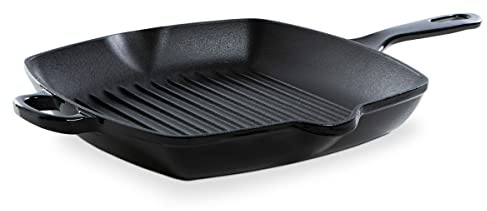 BK Bourgogne Emaillierte Gusseisen-Induktions-Antihaft-Grillpfanne, PFAS-frei, spülmaschinenfest, Jet Black