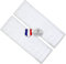 Okaei - Housse de serpillière 2 Piece (50 CM) - Housse en 100% Microfibre Premium Blanc - Optimale pour Le Nettoyage en Profondeur des sols Lisses et légèrement irréguliers