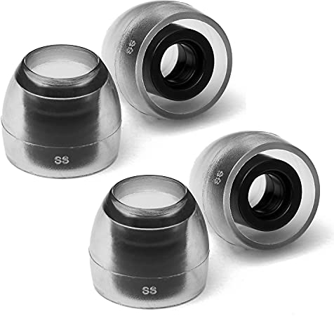 AZLA SednaEarfit Crystal Standard 2 Pairs (Size SS) - Earbud Tips for Wireless Headphones - Noise Canceling Earbuds Replacement Tips - Eartips Compatible with Shure, Sony, Beats, Jabra, and JBL