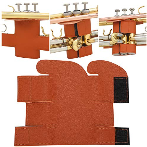 Protec Deluxe Leder Trompete Ventilschutz, besserer Schutz Echtes Leder Feines Leder Außen Leder Trompete für Trompete