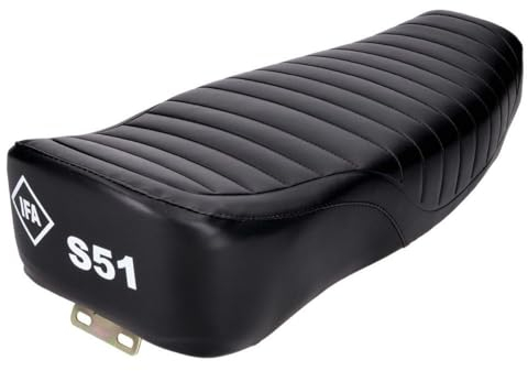 2EXTREME Sitzbank Doppelsitz strukturiert, schwarz IFA S51 Schriftzug kompatibel für Simson S51 / S51 Enduro