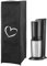 kwmobile Hülle kompatibel mit Soda Stream Crystal 2.0 SodaStream - Wassersprudler Abdeckhaube - in Weiß Schwarz Herz Brush