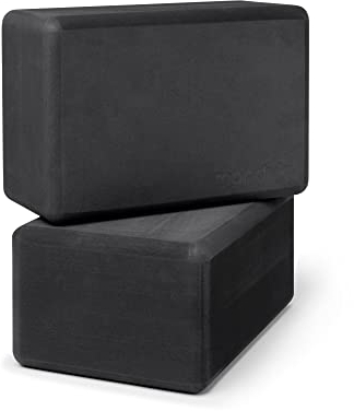 Manduka Yoga-Block aus recyceltem Schaumstoff – Yoga-Requisite und Zubehör, bequeme Kanten, leicht, fest, rutschfest, recycelter Schaumstoff, Donnergrau, 22,5 x 15 x 10 cm (2 Stück)