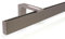 Deco-Raum Gardinenstange auf Maß Innenlauf eckig Wandbefestigung Wandträger mitte Lauf 8,3cm Vorhangstange Flächenvorhang Schiene Innenlaufstange für Vorhänge Edelstahl-optik 240cm