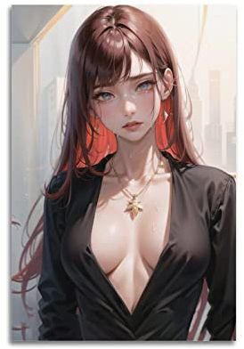 Schönes Anime-Poster, sexy Mädchen, Heiße Frau, dekoratives Gemälde, Leinwand, Wand- und Kunstbild, Druck, modernes Familien-Schlafzimmer, Dekoration, 60 x 90 cm