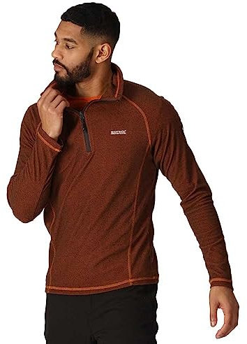 Regatta Men's Montes Lightweight Half Zip Fleece in Pile, Rame Bruciato, S Uomo