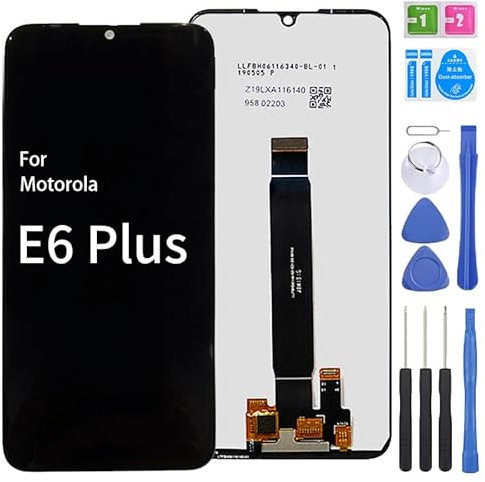 iYAiYO Schermo LCD Display Digitalizzatore Touch Screen Ricambio Compatibile con Motorola E6 Plus XT2025-1, XT2025-2, XT2025-3 Schermo Completo con Strumenti-Nero