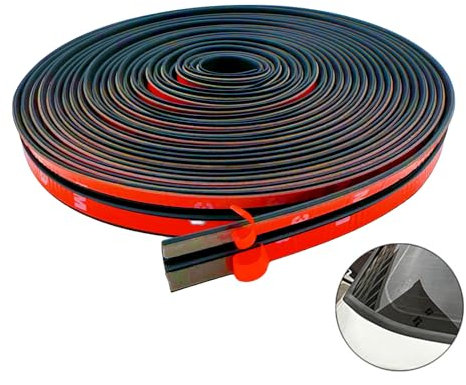 Joint d'étanchéité en caoutchouc pour pare-brise avant et arrière 19 mm x 5 m