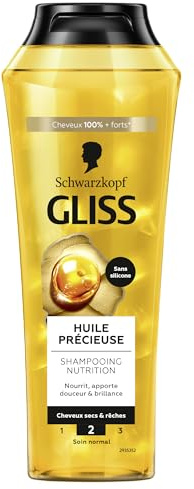 Gliss, Schwarzkopf, shampoo olio prezioso, nutre, dona morbidezza e lucentezza, cura capelli, capelli secchi e cerchi, Schwarzkopf Shampoo, 250 ml