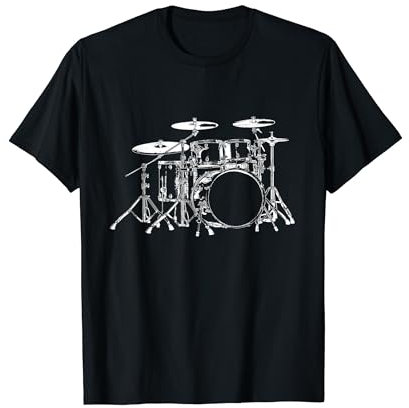 Batterie acoustique. Original. Musique, Concert. T-Shirt
