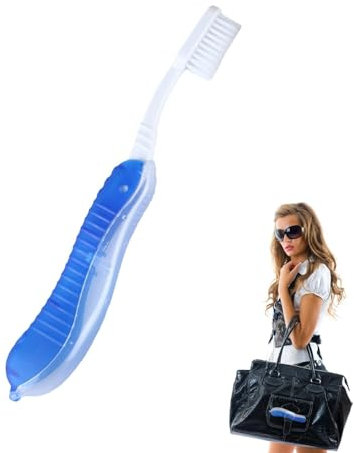 Meindin Reisezahnbürste, manuelle Reisezahnbürste, faltbar, Zahnpflege für Erwachsene und Kinder, weiche Borsten, Zahnbürste für Krankenhausaufenthalte, kurze Reisen