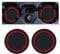 Adunsiaoto 2 Pieces Car Interior Anti Slip Cup Holder Mats, Silicone Anti Slip Car Cup Holder Mats for Men Women Teenagers, Universal Vehicle Auto Insert Cup Mat for Interior Accessorie(Red)