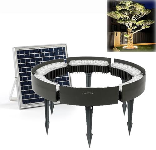XRRJFYH Solar Spot Lights Outdoor Solar Uplights for Trees Solar Spotlights Outdoor Waterproof Tree Lights Landscape Spotlights for Yard(Size:Diameter 32cm/13in)