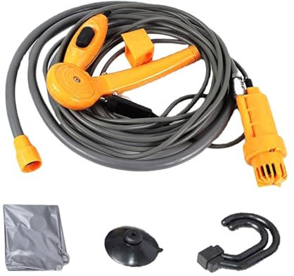 Pommeau De Douche Extérieur | Douche Extérieure Portative | Douche Mobile 12 V, Douchette À Main Avec Tuyau, Pomme De Douche De Camping, Douche Mobile Portable 12 V Idéale Pour Les Amateurs De Plein A