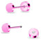 DE Titan Damen flach zurück Ohrstecker Frauen hypoallergene Ohrringe Ohrstecker für empfindliche Ohren einfach klassisch 4mm flach Ohrstecker perfekt für Helix Tragus Knorpel (Pink, 4MM)