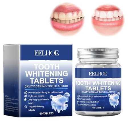 VARKAGE 60 Tabletten Zahnpasta Hydroxylapatit Toothpaste Tablets Kautabletten Zahnpasta Feste Zahnpasta Kokosnussöl & Minze Zutaten für Unterwegs Gesunder Mund & Reparatur Zahnschmelz