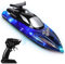 Helmsyde Remote Control Boat RC Boat for Kids Adults with LED Lights 2.4GHz RC High Speed Boats for Pools and Lakes 2 Rechargeable Batteries Low Battery Alarm Cool Water Play Toy Gift for Boys Girls
