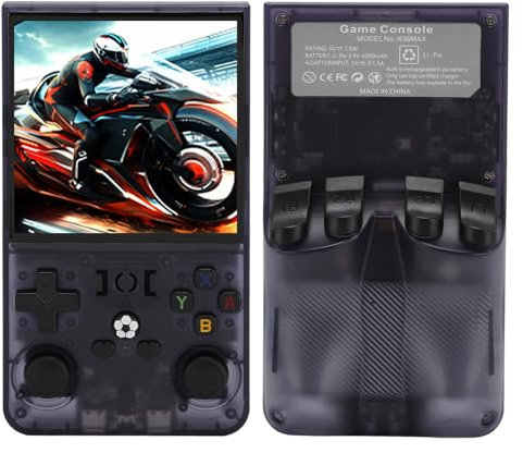R36MAX Retro -Handheld -Spielkonsole, 4,0 -Zoll -IPS -Bildschirm, Open Source Linux -System, 4000mah Wiederaufladbare, Tragbare -Retro -Videokonsole mit Kleiner Speicherkarte