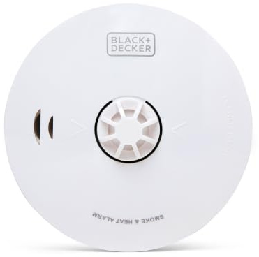 BLACK+DECKER - Multi-Sensor Smoke And Heat Alarm | Battery Powered With 10 Year Battery Included. Easy To Install Smoke Detector Fire Alarm. Smoke Alarms for Home