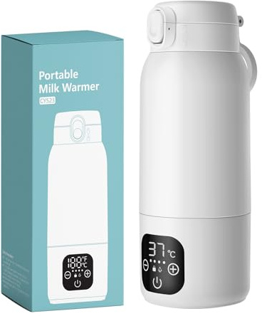 Tragbarer Flaschenwärmer Baby für unterwegs, 3min Schnellheizung, Warmhalten und Sterilisieren, 500ml große Kapazität und 11000mAh Akku, mit Pasteurisierung und Kindersicherung