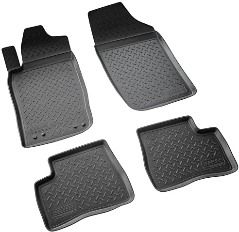 RECAMBO 3D Gummimatten Set passend für Peugeot 206 | BJ 1998-2009 - passgenaue Auto Fußmatten mit hohem 3D-Rand | rutschfest | geruchsarm | formstabil | leicht zu reinigen