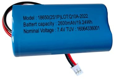 AOLIKES 18650 2s1p 2600mAh 7.4v Rechargeable Lithium-ion Battery with Jst PH2.0/2P Connector Plug Wires w/Bms/Support Fast Charging 8.4V Diy Battery