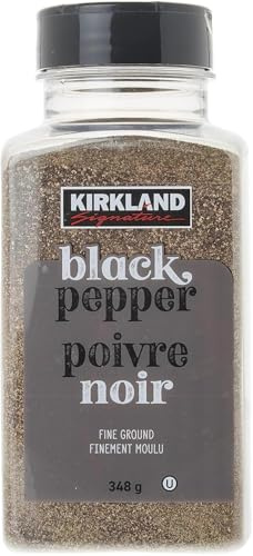 Kirkland Signature Spice Seasoning Dressing Fine Ground Black Pepper Jar 348g