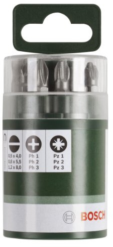 Bosch 2609255975 25mm Screwdriver Bit Box Including Universal Holder in Standard Quality (10 Pieces)