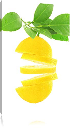 Pixxprint Zitrone Lemon lemonjuice Fresh Durst Erfrischungsgetränk, Größe: 60x40cm, Leinwandbild, fertig gespannt, Wandbild, Dekoration, Kunstdruck, kein Poster